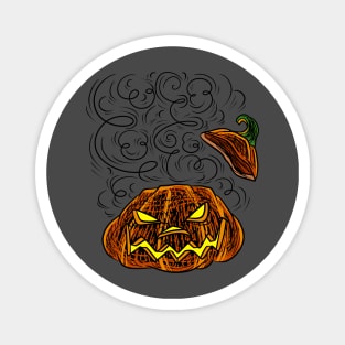 Heavily Shaded Halloween Jack O' Lantern Magnet